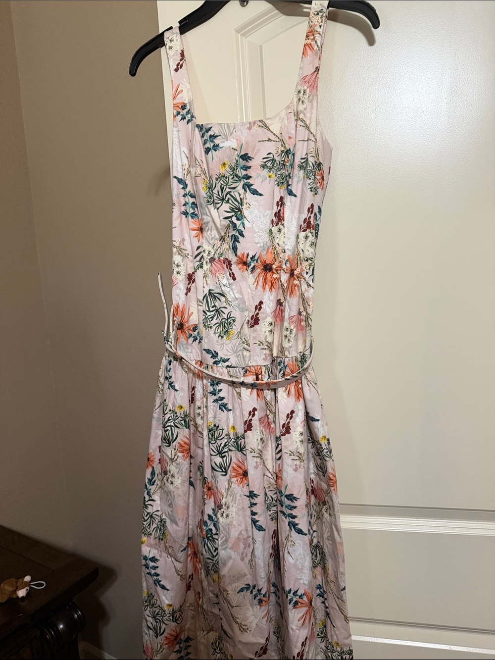 ANTONIO MELANI Pink Floral Sleeveless Maxi Dress